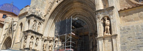 Inicio obras Puerta de los Apóstoles (fotografía: Ayto. de Morella)